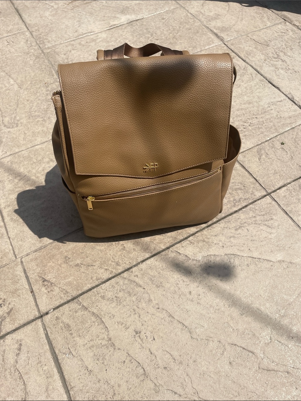 Freshly Picked Tan Leather Backpack